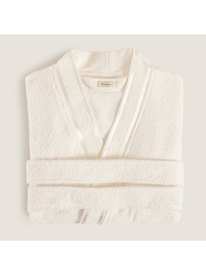 Chakra Chıc %100 Pamuk Unısex Bornoz Ekru