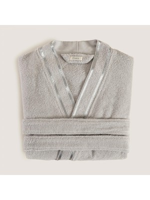 Chakra Chıc %100 Pamuk Unısex Bornoz Gri