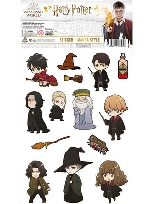 Sihir Dükkanı Harry Potter Karakterleri Lisanslı Manga Style Sticker Set
