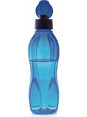 Tupperware Eko Şişe Suluk 750 Ml Mavi Ergonomik Tasarım ve Şeffaf Gövde ile Kullanım Kolaylığı