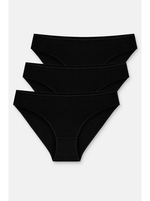 Suwen 3'lü Pamuklu Basic Normal Bel Slip Külot