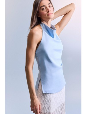 Afra x DeFacto Slim Fit Halter Yaka Atlet F8007AX26SM