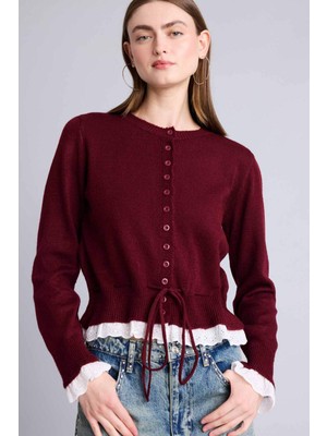 DeFacto Fisto Detaylı Büzgülü Slim Fit Triko Düğmeli Basic Hırka G9990AX26SP