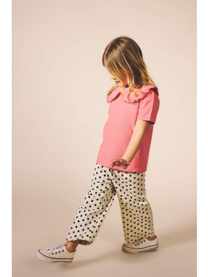 DeFacto Wide Leg Krinkıl Puantiyeli Pantolon Kız Bebek H4275A526SM