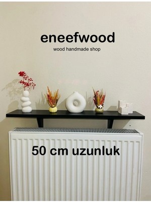 Feyza Design Petek Üstü Raf 50X15 Mat Siyah Dresuar