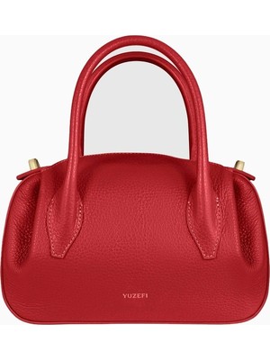 Yuzefi Oyster Mini Duffle Pebble %100 Deri Lüks Italyan Omuz Çantası
