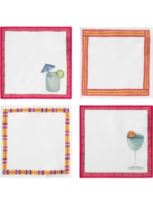 Mudo Home FRESH FRUIT 4'LÜ KOKTEYL PEÇETE 15X15