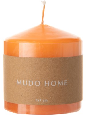 Mudo Home SÜTUN MUM TURUNCU 7X7 CM