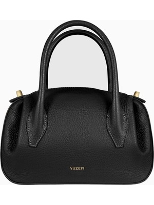 Yuzefi Oyster Mini Duffle Pebble %100 Deri Lüks Italyan Omuz Çantası