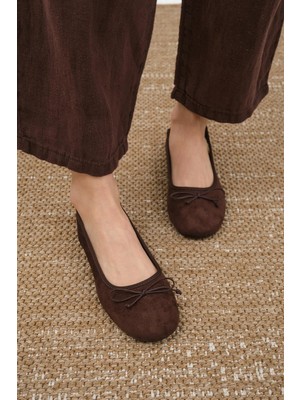 Mio Gusto Amelie Kahverengi  Arkası Açık Fiyonklu Babet