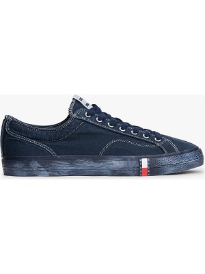 Tommy Hilfiger Archıve Vulc. Y2K  Washed Canvas Erkek Mavi Sneakers - EM0EM01720