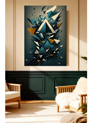 Mushen Studio Soyut Üçgen Patlama Modern Kanvas Tablo