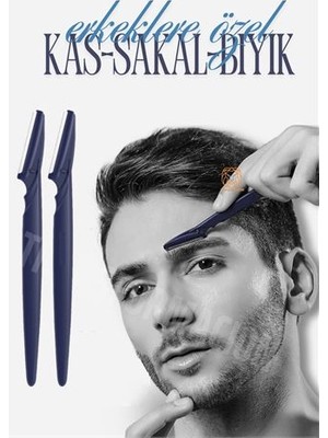 Hsnet Erkek Kaş Şekillendirme Tüy Alma Jileti 2 Adet - ALKHBY9308-2036