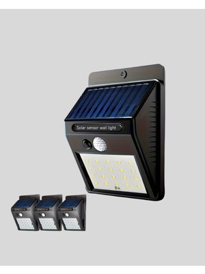 Solar LED Bahçe Aydınlatma – Hareket Sensörlü Güneş Paneliyle Şarj Olan Ip6 - ALKHBY7700-8