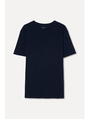 Mudo Erkek Lacivert Bisiklet Yaka T-Shirt