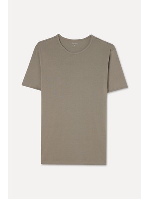 Mudo Erkek Vizon Rengi Bisiklet Yaka T-Shirt