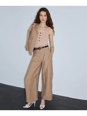 İpekyol Kemerli Barrel Fit Pantolon IS1260003229003