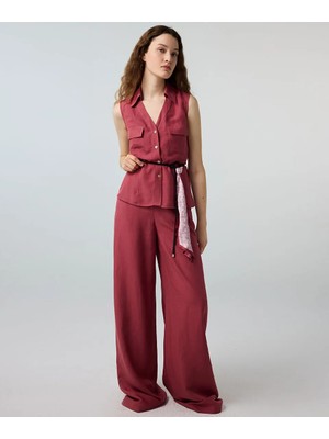 İpekyol Keten Içerikli Wide Leg Pantolon IS1260003192026