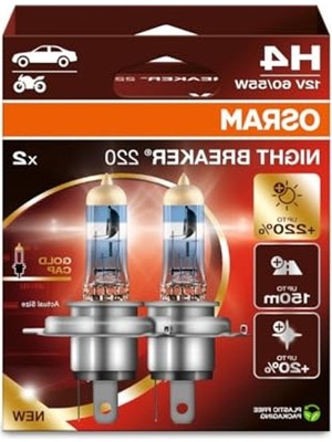 Cekar Store Osram Ampul H4 60/55W 12V P43T5X2TRQR2B Osram Night Breaker Osr 64193NB220-2HB