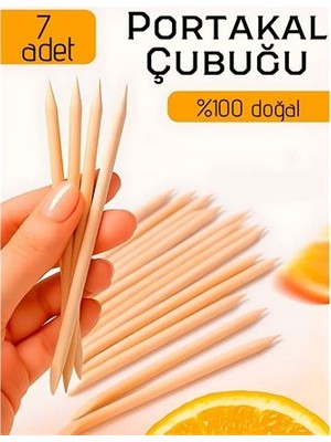 Alkasaz Profesyonel 7’li Portakal Çubuğu Seti - 11.5 cm Manikür &amp; Pedikür Et Itic - ALKHBY8321-5