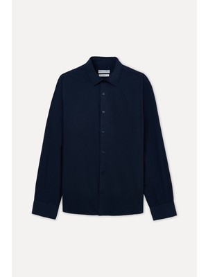 Mudo Erkek Lacivert Regular Fit Uzun Kollu Gömlek