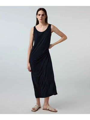 İpekyol Desenli Fular Aksesuarlı Elbise IS1260002313001