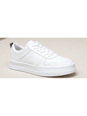 U.S. Polo Assn. 101172491 Surı 2PR Kadın Beyaz Sneakers Suni Deri Malzemeden Düz Tabanlı Spor Ayakkabı