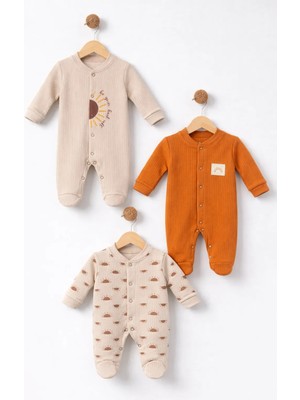 Bubito Bebek Güneş Desenli 3'lü Tulum Seti - Çok Renkli