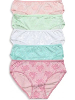 Nicoletta Kadın Külot 5 Li Paket Likralı Pamuklu Baskılı