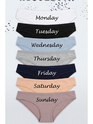 Nicoletta Kadın Külot 7 Li Paket Likralı Pamuklu Seven Days