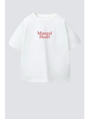 Monila Unisex Çocuk Pamuklu Bisiklet Yaka Baskılı T-Shirt