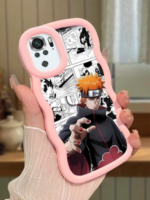 HONTINGA Xiaomi Redmi Note 10 4g Uyumlu Kılıfı Düşüme Önleyici Basitlik Anti Düşme Darbeye Dayanıklı Basit Pembe Yumuşak Silikon Telefon Kılıfı Naruto Desen K9-0084