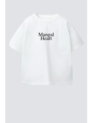 Monila Unisex Çocuk Pamuklu Bisiklet Yaka Baskılı T-Shirt