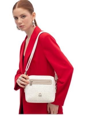 Benetton BNT_1789 19X22X9 Kol Beyaz Kadın Çanta