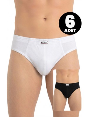 Öts 6'lı Erkek Külot Dar Kalıp Ince Kenarlı (%100 Pamuk)
