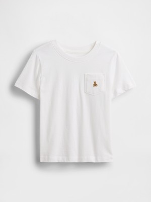 Gap Erkek Bebek Beyaz Mix & Match Pocket T-Shirt