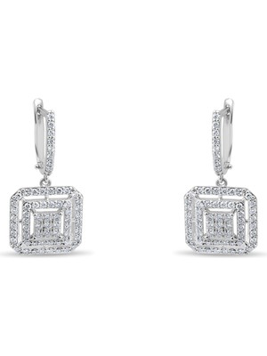 Lial Diamond 1.02 Karat Pırlanta Küpe ,doğal Pırlanta, Sertifikalı Mücevher
