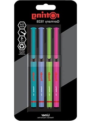 Cekar Store Fineliner, Ince Keçe Uçlu Kalem 0.4 Mm, 4'lü Paket, Canlı Renkler