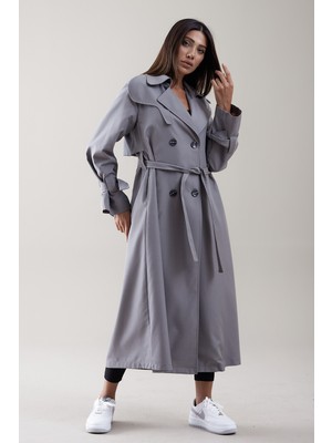 SahraAfra Parrot Trençkot Kadın Oversize