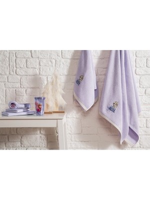 Özdilek Lisanslı -Frozen Leaf Lila- 2 Parça Banyo Seti