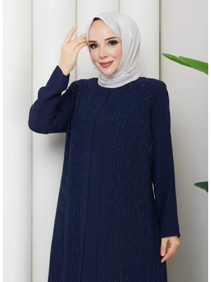 Eslemnur Elbise Yağmur Taşlı Anne Elbisesi
