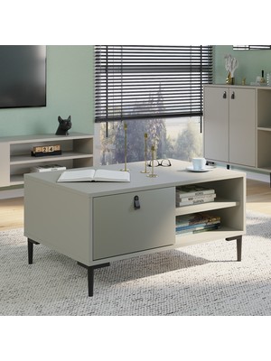 Nilah Alvin 140 cm Modern Tv Sehpası Kum Taşı