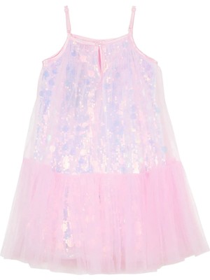Barbie Pembe Kız Çocuk Payetli Abiye Elbise BRB6SG-ELB6520