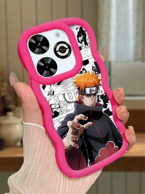 HONTINGA Infinix Smart 8 Plus Uyumlu Kılıfı Düşüme Önleyici Basitlik Anti Düşme Darbeye Dayanıklı Basit Kırmızı Yumuşak Silikon Telefon Kılıfı Naruto Desen K9-0084