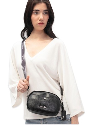 Benetton BNT_1779 13X18X7 Çapraz Siyah Kadın Çanta