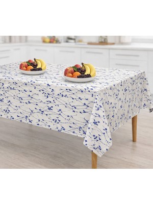 Mandaş Tekstil Kesme Masa Örtüsü Muşamba-Lila Beyaz Yeni - 100X140