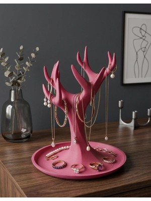 My Craft 3D MYCRAFT3D Şık Tasarım Takı Standı - Geyik Boynuzu Kolye, Küpe ve Yüzük Organizer Modern Aksesuar Düzenleyici