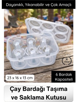 Svein #çaybardağı Çay Bardağı Taşıma ve Saklama Kutusu Organizer Pratik Bardak Düzenleyici Kamp Piknik