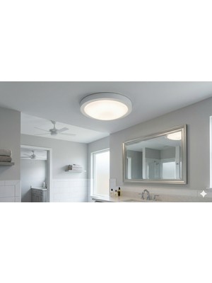 Renksan 30CM 18W Modern Acil Aydınlatma Kitli LED Tavan Glop Armatürü