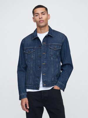 Gap Erkek Mavi Icon Denim Ceket